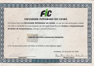 Diploca Fic Faculdade Integrada Do Ceara Projeto E Implementacao De Redes De Computadores