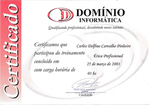 Etica Profissional Dominio Informatica