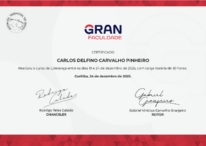 Certificado Curso Livre Lideranca Gran Faculdade
