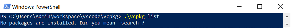 Listando pacotes instalados no VCPkg
