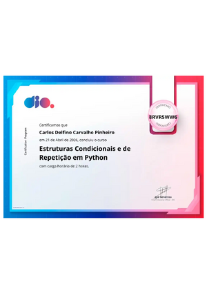 2026 04 20 Dio Estruturas Condicionais E De Repeticao Em Pythopn