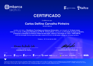 2026 05 14 Certificado Conclusao Segunda Etapa Embarcatech