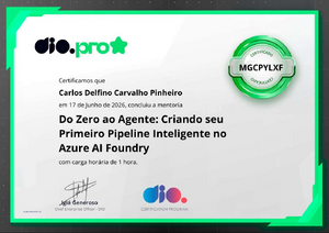 2026 06 17 Do Zero Ao Agente Criando Seu Primeiro Pipeline Inteligente No Azure Ai Foundry Dio Mgcpylxf