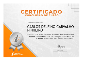 Certificado Evento Semana Fonte Chaveadas