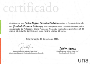 Curso Gestao De Pessoas E Lideranca Una