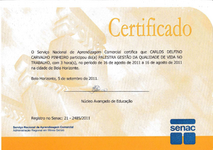 Palestra Gestao Da Qualidade De Vida No Trabalho Senacmg