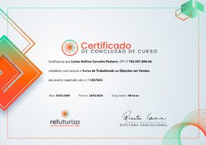 Trabalhando As Objecoes Em Vendas Certificado