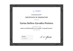 Certificate Of Completion For Mastering Stm32Cubemx 5 And Cubeide Embedded Systems