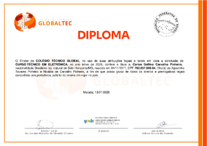 Certificado   Curso De Eletronica   Frente Assinado