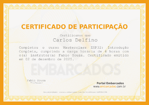 Masterclass Esp32 Introducao Completa Certificado